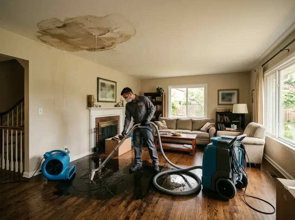 attic-pipe-burst-ceiling-drip-008 — frequently asked questions, Water Damage Restoration & Carpet Care in Fairmont, IL